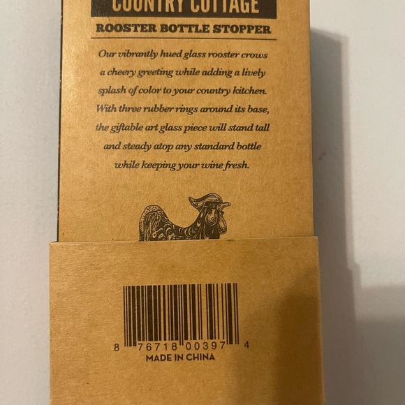 Twine Multicolor Rooster Wine Stopper - Picture 2 of 2